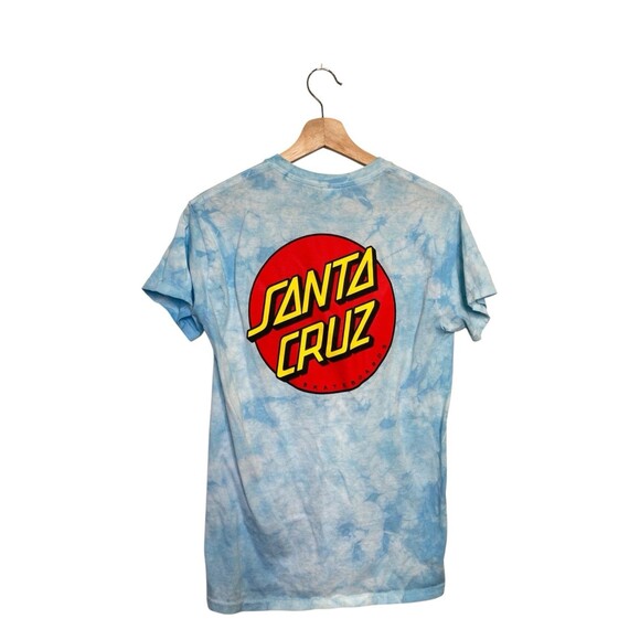 Santa Cruz Skateboarding Classic Dot  Regular Tee S Caroline Blue Crystal Wash - Picture 2 of 10